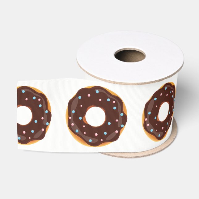 Ruban Gros-grain Fête d'anniversaire sur le thème du Donut (Bobine)