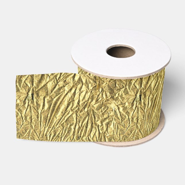 Ruban Gros-grain Feuille d'or brillante (Bobine)
