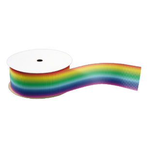 Ruban Gros-grain Fierté arc-en-ciel couleurs lgbtq drapeau gay
