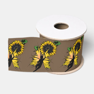 Ruban Gros-grain Fleur de tournesol
