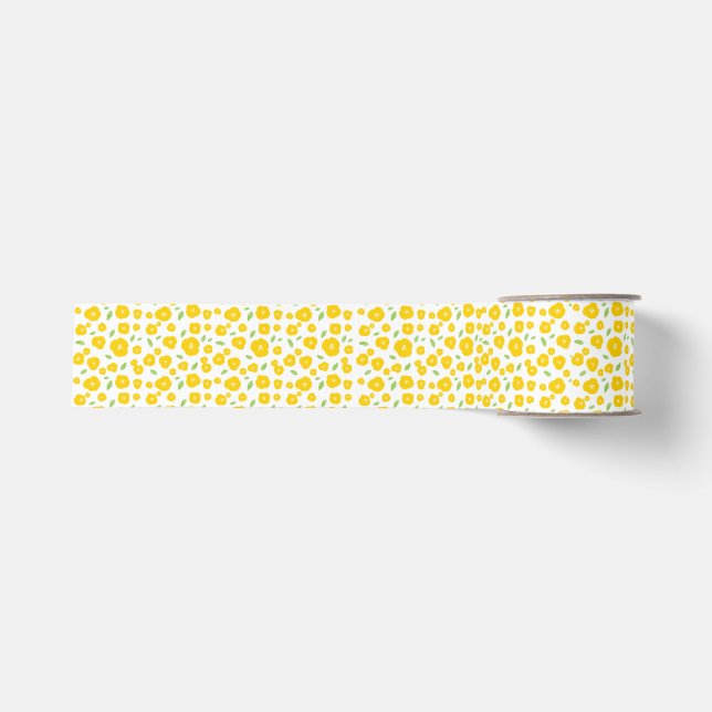 Ruban Gros-grain Fleur Jaune (Devant)