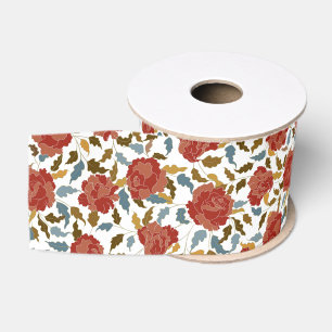 Ruban Gros-grain Fleurs de rose sauvage Jardin Affaire Mariage
