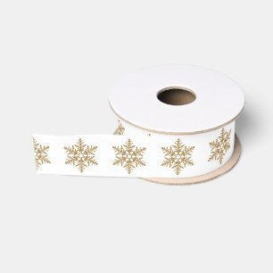 Ruban Gros-grain Flocons de neige de parties scintillantes de Faux