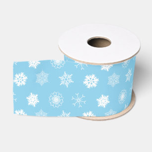 Ruban Gros-grain Flocons de neige élégants et stylés motif Noël
