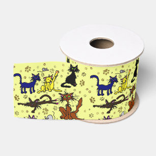 Ruban Gros-grain Folle de chats