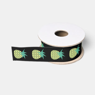 Ruban Gros-grain Formes Géométriques De Ananas D'été Tropical