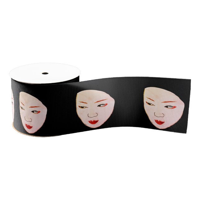 Ruban Gros-grain Geisha mask (Bobine)