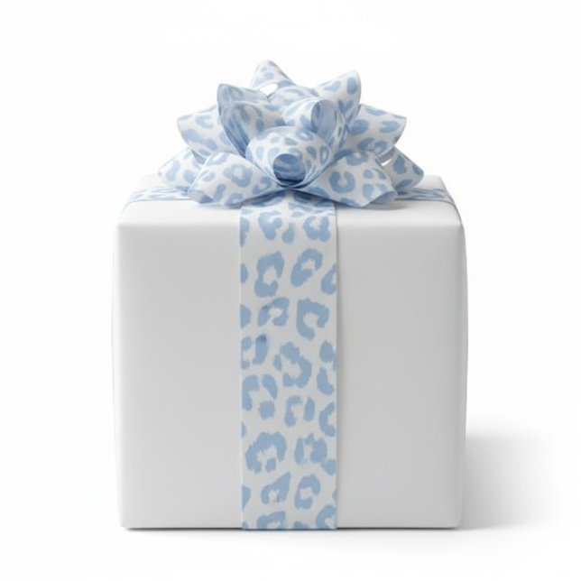 Ruban Gros-grain Glacier Leopard Winter (Créateur téléchargé)