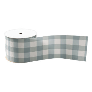 Ruban Gros-grain Green Plaid En vichy Country Farmhouse Simple