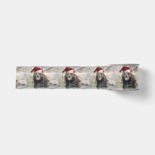 Ruban Gros-grain Grizzly Bear Père Noël