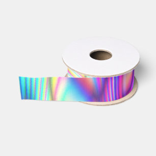 Ruban Gros-grain Holographique tendance effet Rainbow coloré