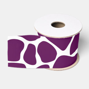 Ruban Gros-grain Impression de girafe violette, peau d'animal de sa