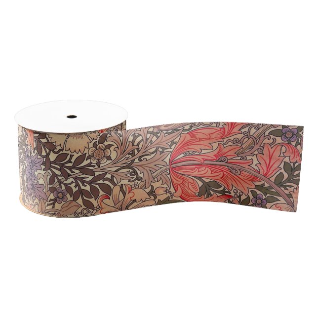 Ruban Gros-grain Impression florale vintage gracieuse (Bobine)