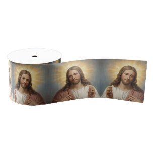 Ruban Gros-grain Jésus - Occasions religieuses