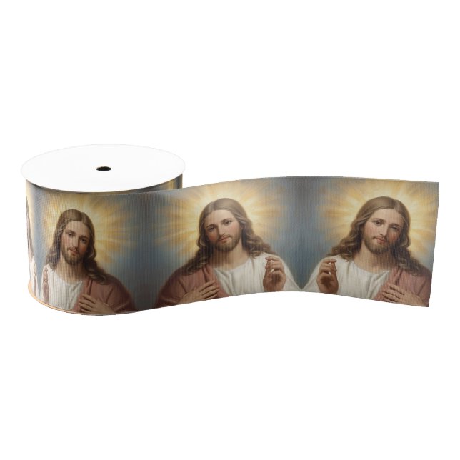 Ruban Gros-grain Jésus - Occasions religieuses (Bobine)