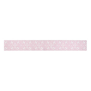 Ruban Gros-grain Joli Carrelage D'Antique Rose Et Blanc