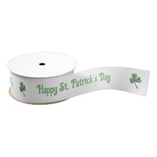 Ruban Gros-grain Joyeuse Saint-Patrick Clover Vert