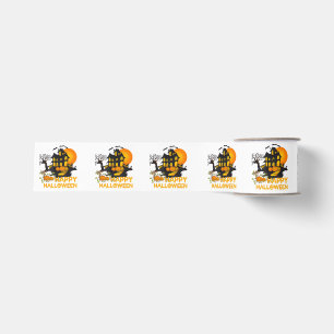 Ruban Gros-grain Joyeux Halloween Citrouille Squelettique Maison Ha