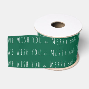 Ruban Gros-grain Joyeux petit Noël Green Holiday