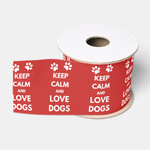 Ruban Gros-grain Keep calm and love dogs
