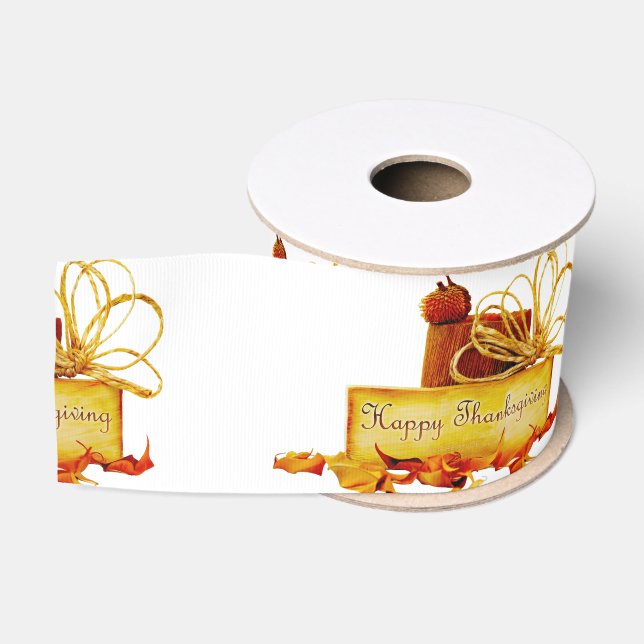 Ruban Gros-grain l'ambiance chaleureuse et festive de Thanksgiving  (Bobine)