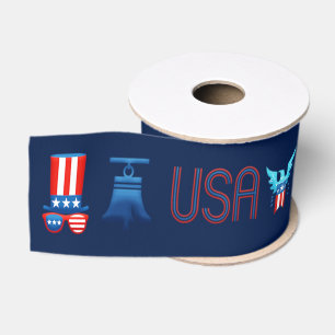 Ruban Gros-grain Le 4 juillet Patriotic Grosgrain Ribbon