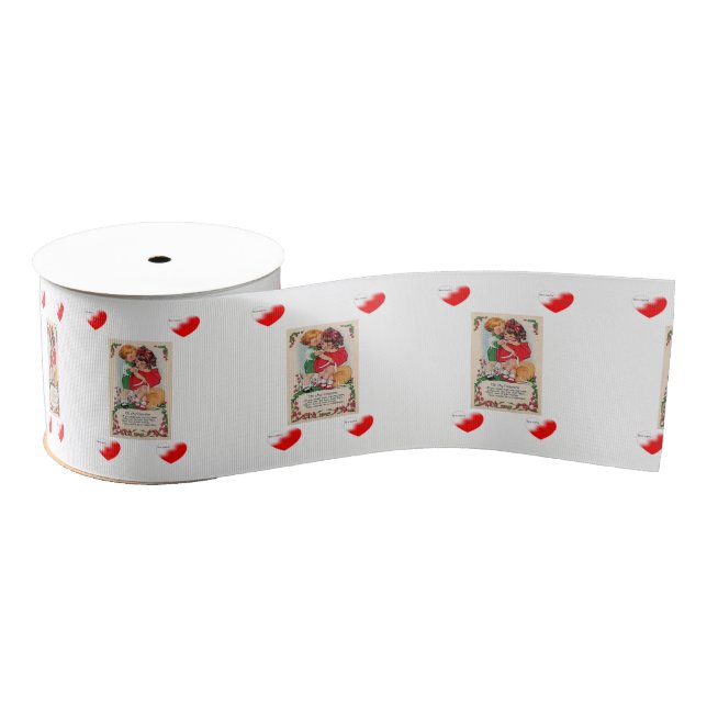 Ruban Gros-grain les valentines aiment le ruban (Bobine)