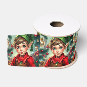 Ruban Gros-grain Lutine de dessin animé fantaisiste Noël