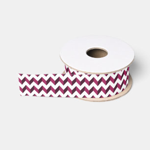 Ruban Gros-grain Magenta Chevron à deux tons