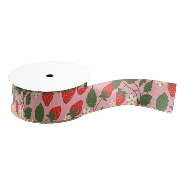 Ruban Gros-grain Mariage Bohème Vintage Rose Été (Bobine)