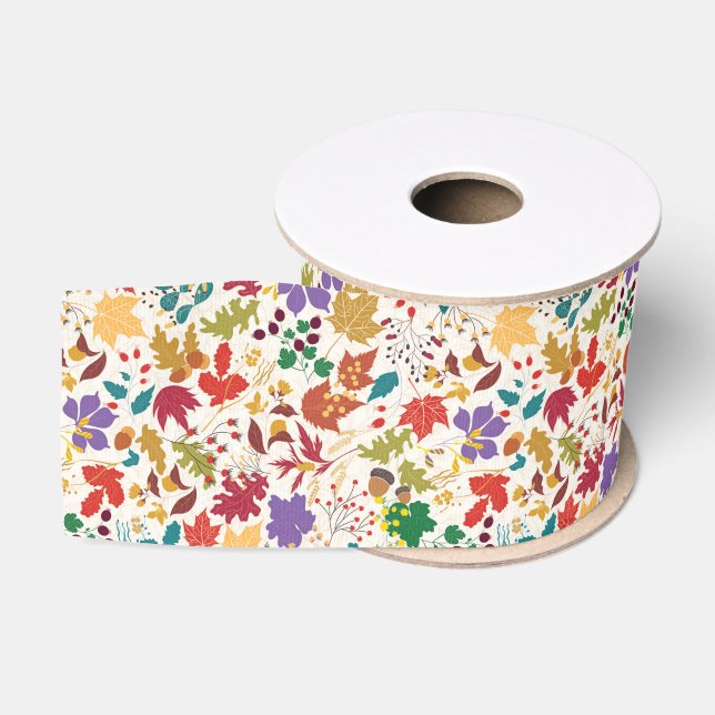 Ruban Gros-grain Mariage Fleur de Prairie Jaune Moutarde Pourpre de (Bobine)