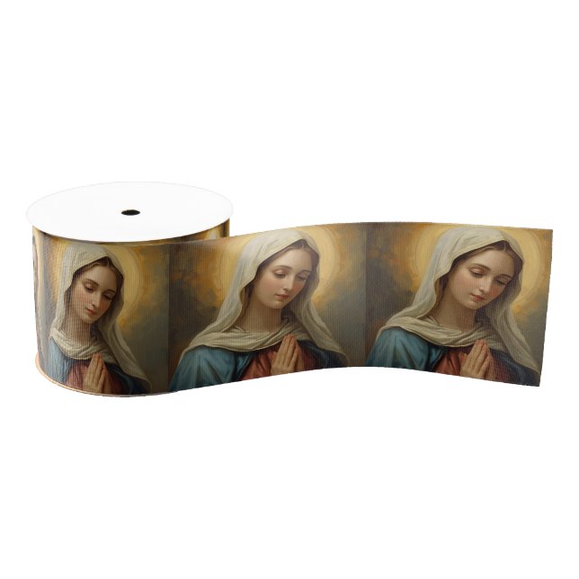 Ruban Gros-grain Marie Mère de Dieu - Occasions Religieuses (Bobine)