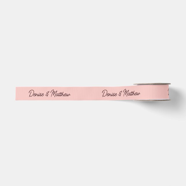 Ruban Gros-grain Mariée et Gossamer de chambre rose (Devant)