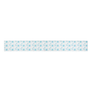 Ruban Gros-grain Mini mélange bleu blanc flocon de neige Noël