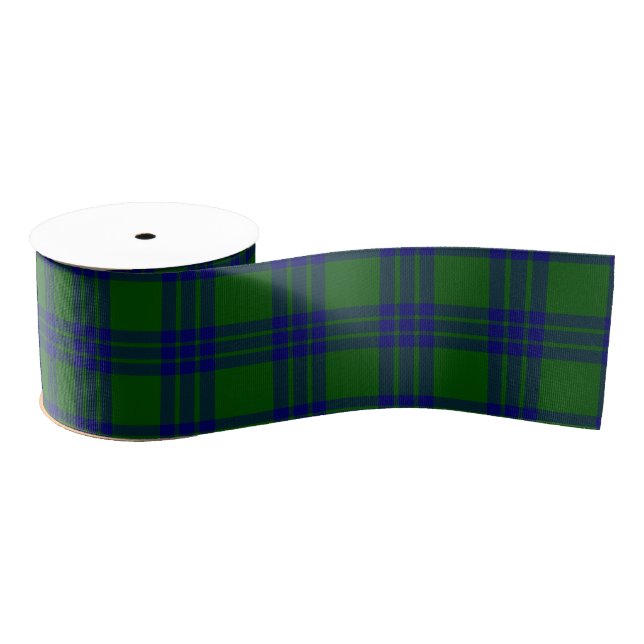 Ruban Gros-grain Montgomery écossais vert bleu plaid (Bobine)