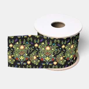 Ruban Gros-grain Motif Arts Et Crafts de William Morris