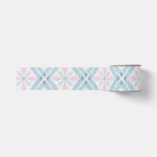 Ruban Gros-grain motif bleu en forme de diamant