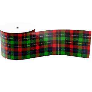 Ruban Gros-grain Motif carreau flanelle rouge vert blanc de Noël