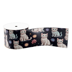 Ruban Gros-grain Motif de chats mignons