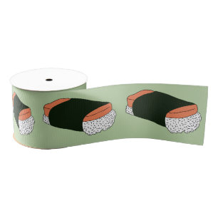 Ruban Gros-grain Motif de nourriture hawaïenne de sushi Musubi