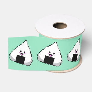 Ruban Gros-grain Motif de nourriture mignon kawaii de sushi Onigiri