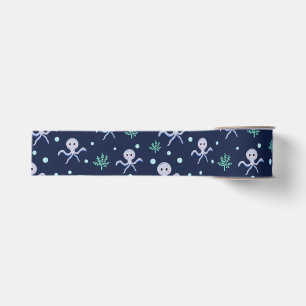 Ruban Gros-grain Motif de Pieuvre Mignonne