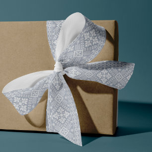 Ruban Gros-grain Motif de pulvérisateur noir gris et blanc nordique