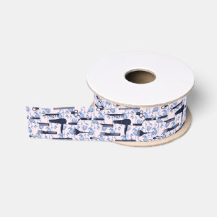 Ruban Gros-grain Motif de rose de bleu de soin de beauté