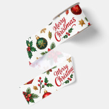 Motif de vacances Poinsettia & Pin de Noël joyeux