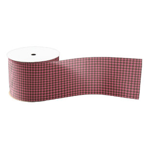 Ruban Gros-grain Motif diamant de Checker Brown rose