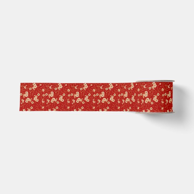 Ruban Gros-grain motif oriental (Devant)