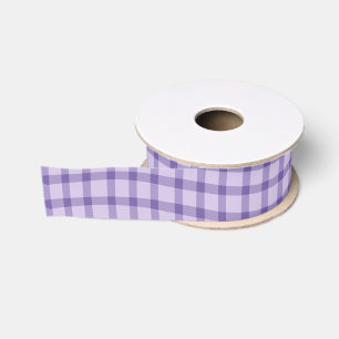 Ruban Gros-grain Motif sans fin à carreaux écossais violets