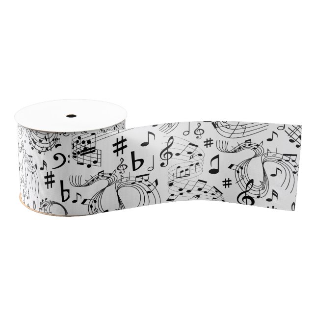 Ruban Gros-grain Music, notes musicales (Bobine)