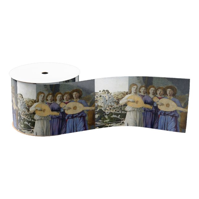 Ruban Gros-grain NATIVITÉ,ANGES DE NOËL par PIERO DELLA FRANCESCA (Bobine)